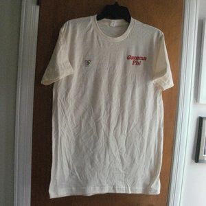 NWT Gamma Phi BUILDING STRONGER GIRLS  Tee T Shirt Sorority Greek Top sz M